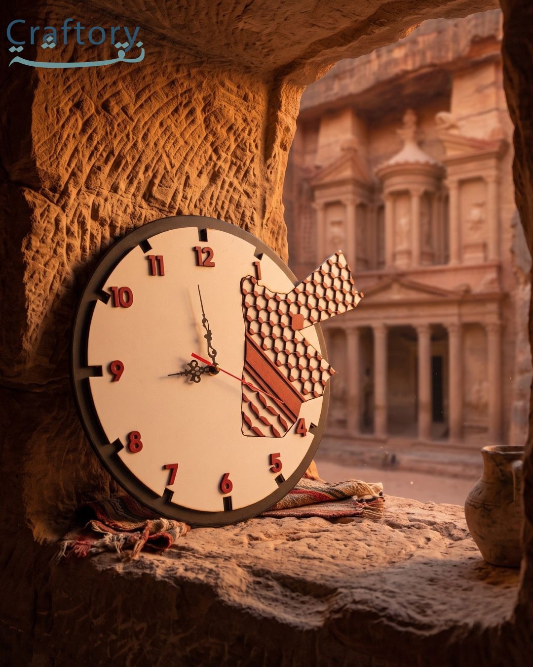 ساعة حائط تصميم الأردن من Craftory